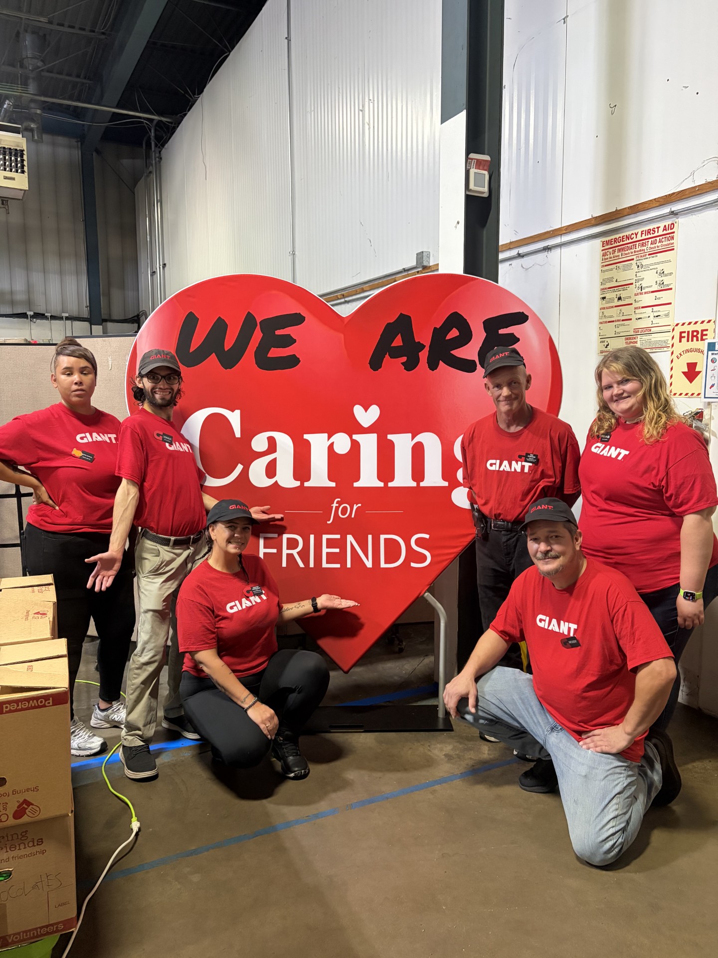 Giant Food partners volunteering with Caring for Friends